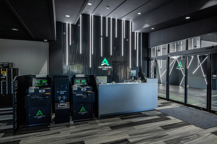 リニューアルした甘楽カントリークラブのフロント