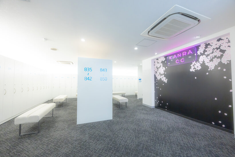 リニューアルした甘楽カントリークラブの女性用ロッカールーム