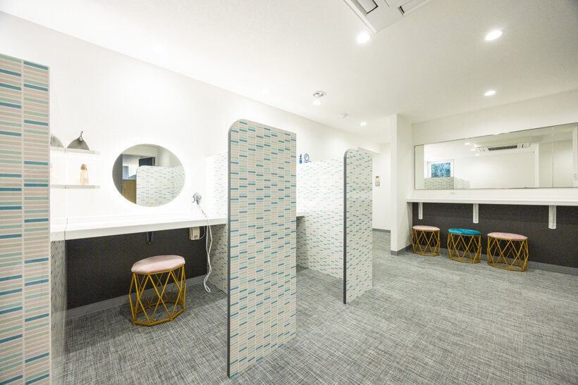 リニューアルした甘楽カントリークラブの女性用パウダールーム